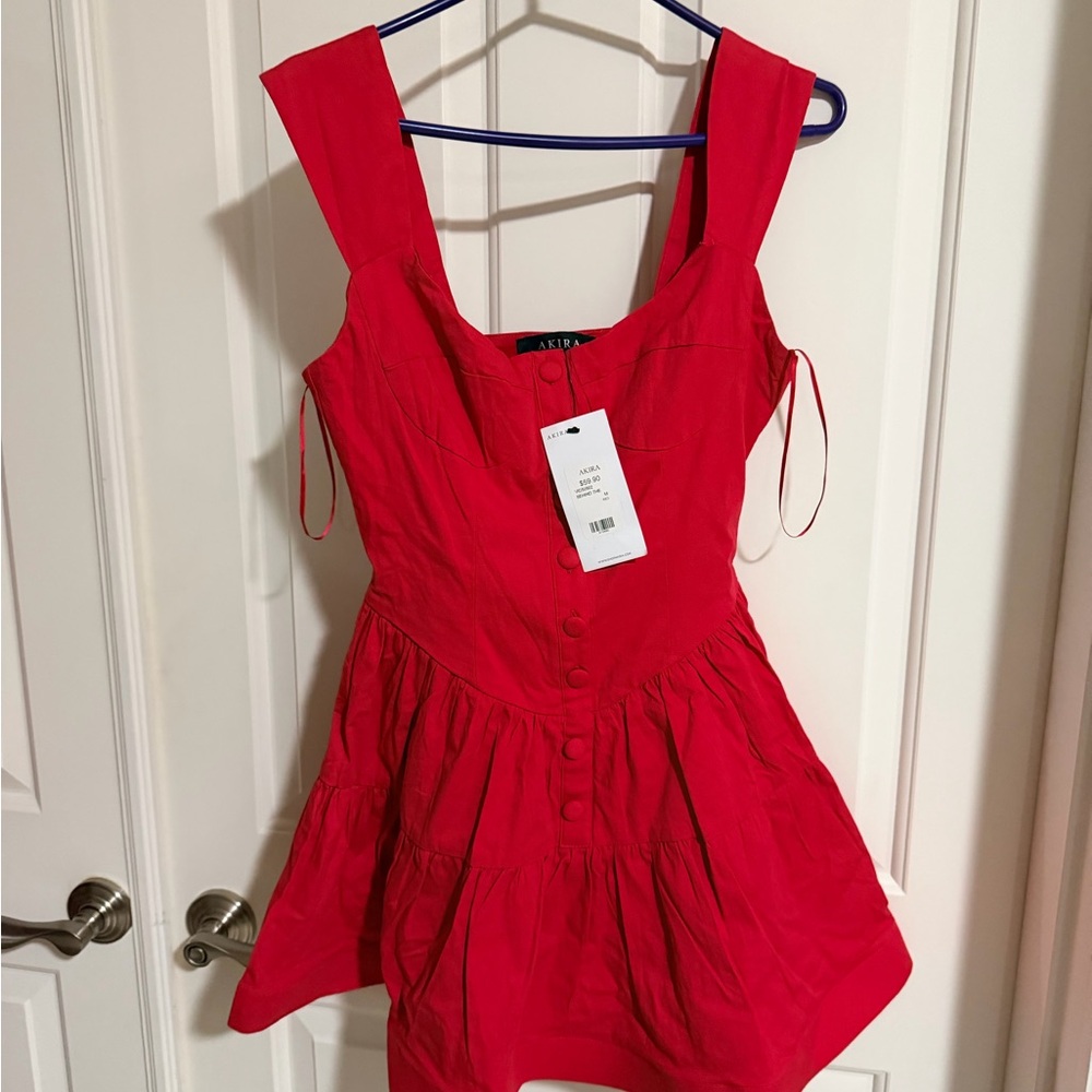 AKIRA Bold Red Mini Dress